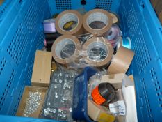 *Crate Containing Tape, Ribbon, eyelets, etc.