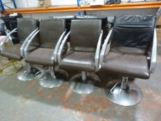 *Eight Gas-Lift Barbers Chairs (brown)