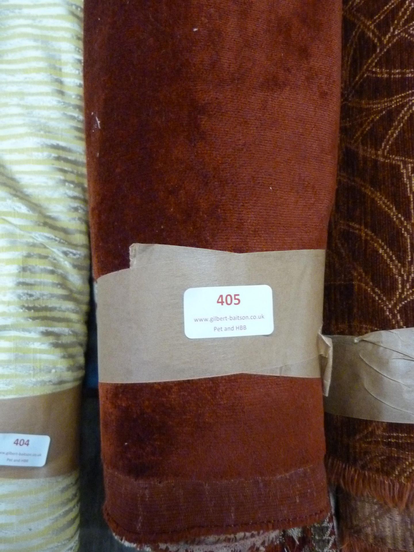 8m Roll of Terracotta Chenille Curtain Fabric - Image 2 of 2