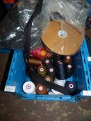 *Storage Crate Containing Spools of Thread and Bla