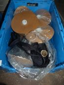 *Storage Crate Containing Five Spools of Black Zip