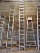 *Two Section Fifteen Rung Aluminum Ladder