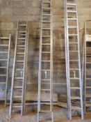 *Two Section Thirteen Rung Aluminum Ladder