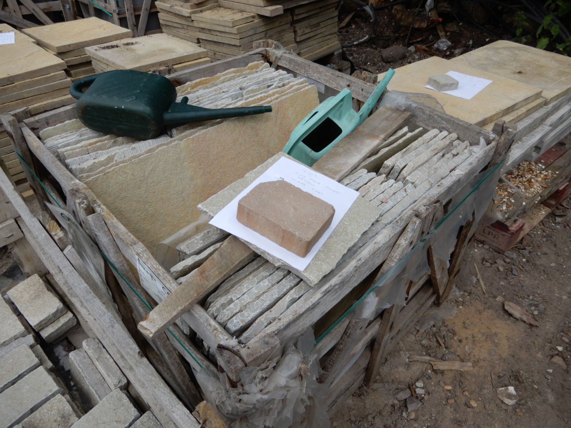 *~12sqm of Limestone Paving Slabs (mixed sizes)