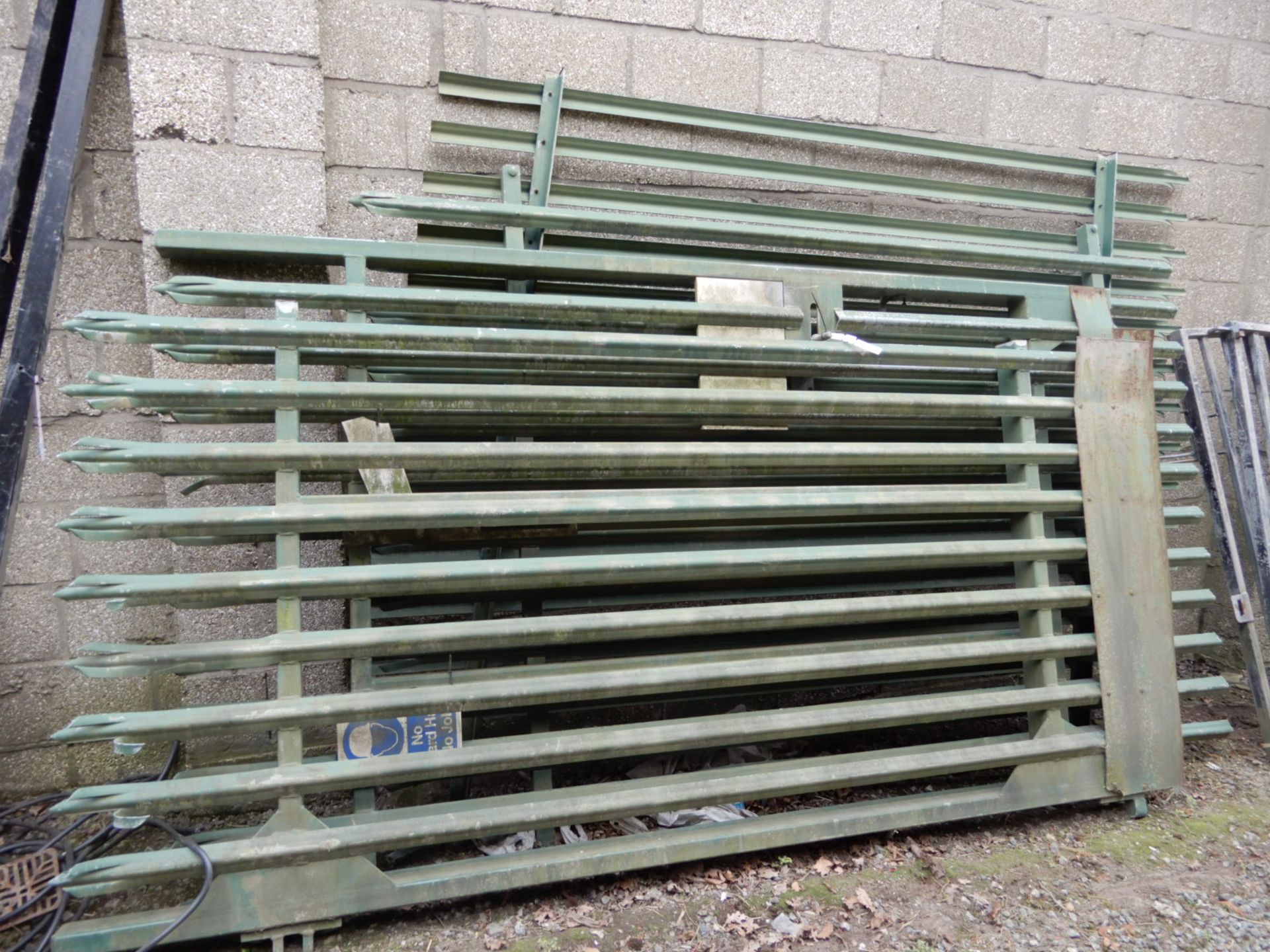 *Green Double Gate and Fence (Four Sections) 3m ta