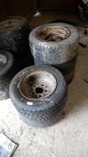 *Five Low Profile Trailer Tyres (195/55R10c) with Five Sud Steel Rims