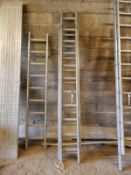 *Two Section Eleven Rung Aluminium Ladder