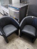 * 2 x black tub chairs