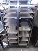 * double S/S tray clearing rack