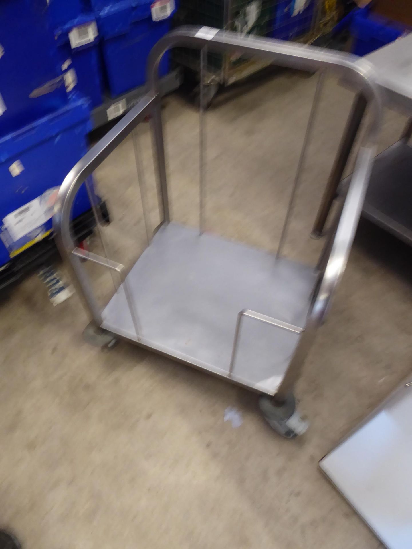 * S/S tray trolly on castors