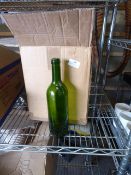 * 12 x green glass bottles