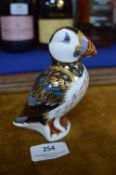 Royal Crown Derby Puffin with Silver Seal