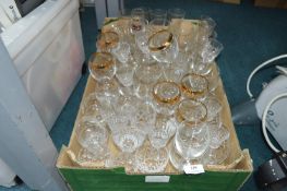 Cut Glass and Other Wine Glasses etc.