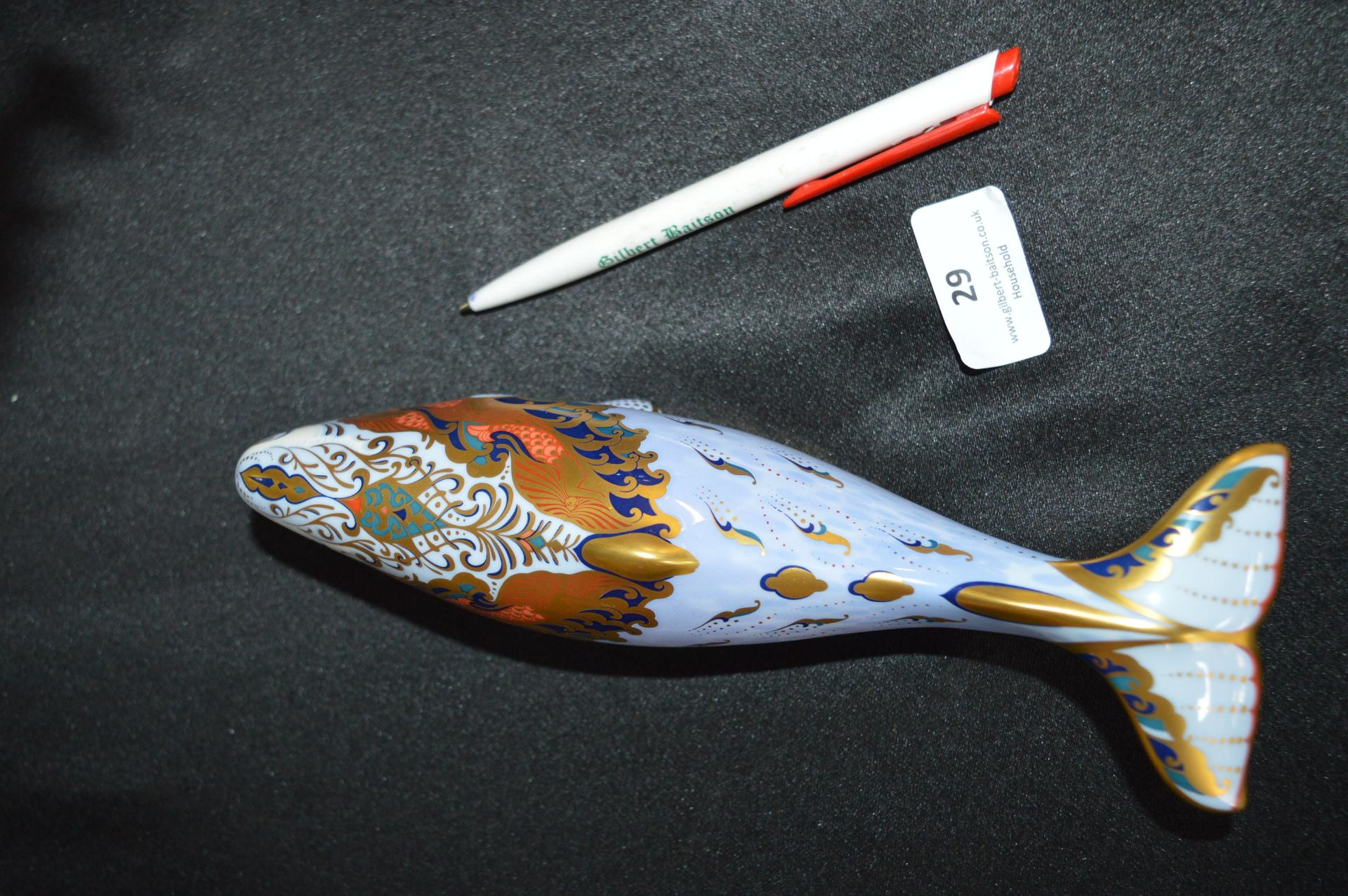 Royal Crown Derby Oceanic Whale with Gold Stopper - Image 4 of 5