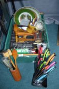 Kitchenware; Utensils, Cutlery, etc. (crate not in