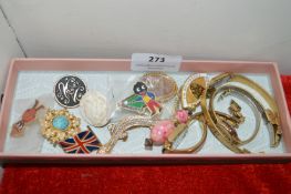 Wristwatches, Costume Jewellery, Golly Badges, etc