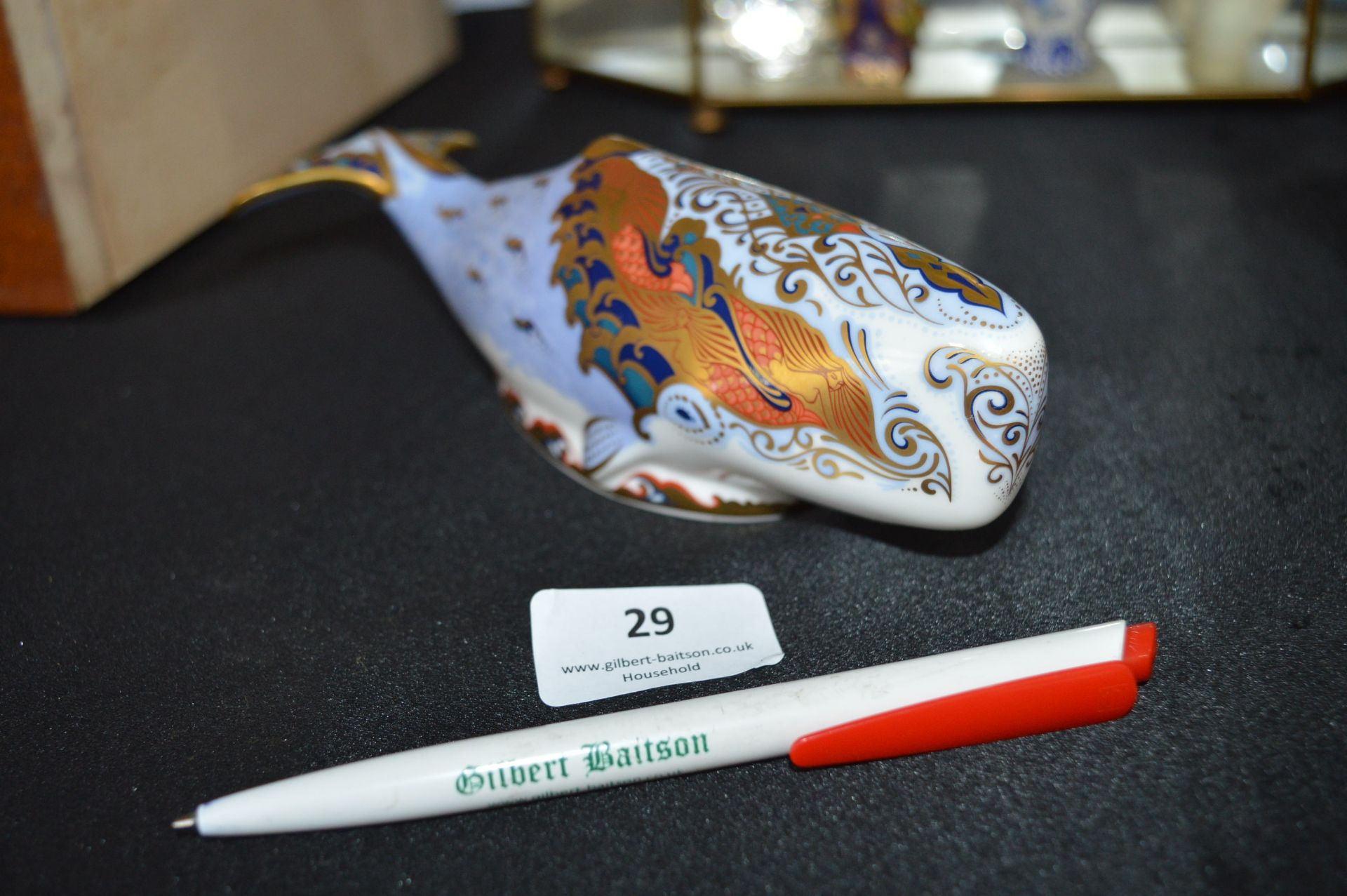 Royal Crown Derby Oceanic Whale with Gold Stopper - Image 2 of 5