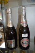 Bottle of Asti and a Bottle of Martini Asti