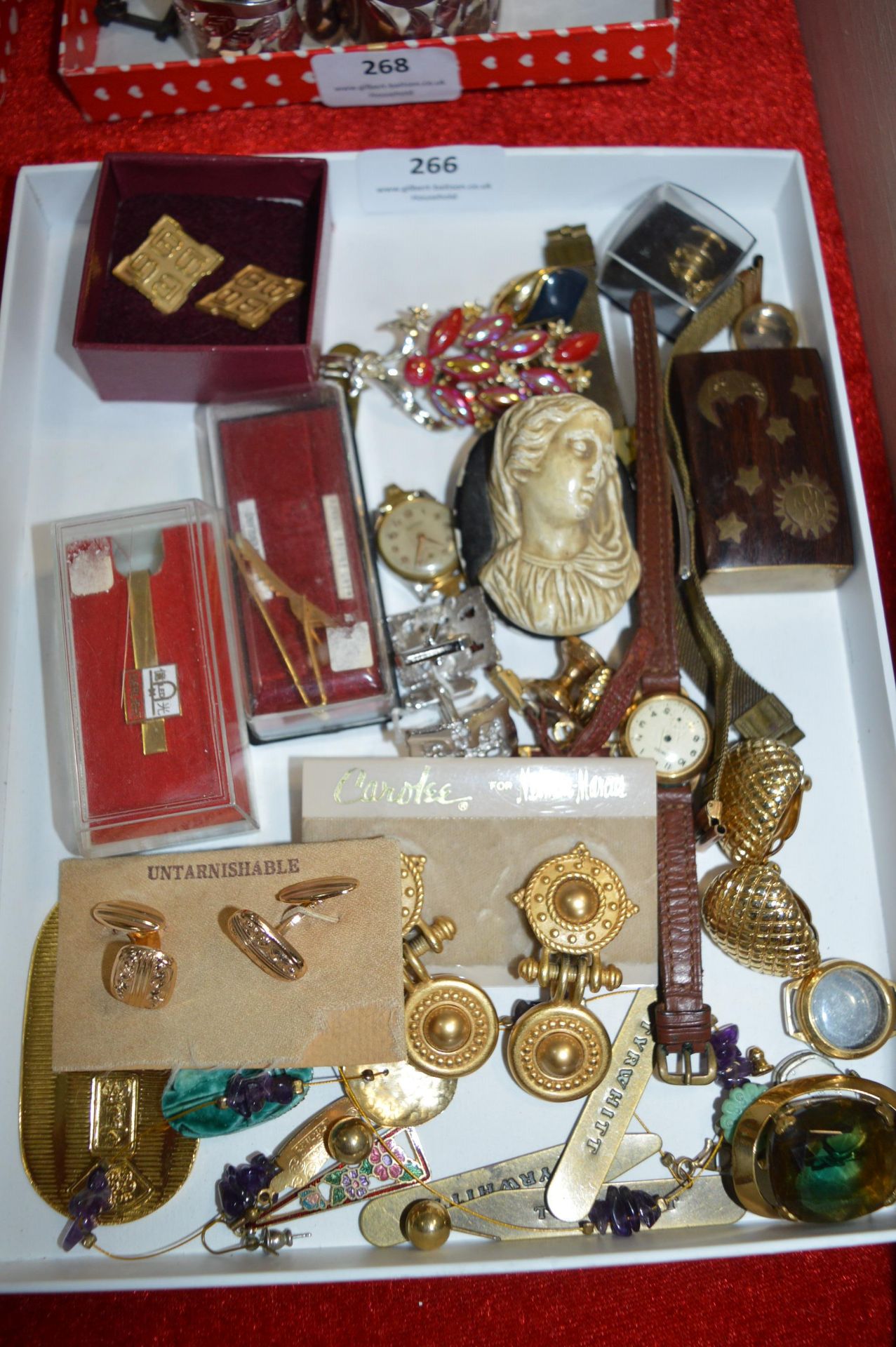 Costume Jewellery; Watches, Tie Pins, etc.