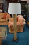 *Rope Weave Standard Lamp with Cream Shade
