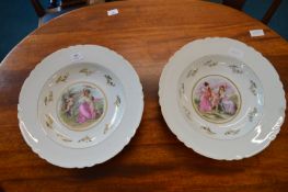 Two Large Continental Classical Style Bowls