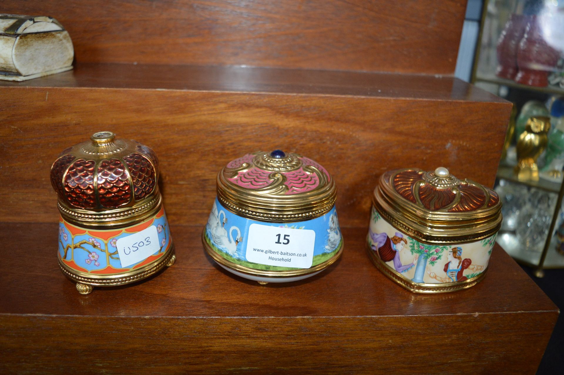 Three Decorative Trinket Boxes