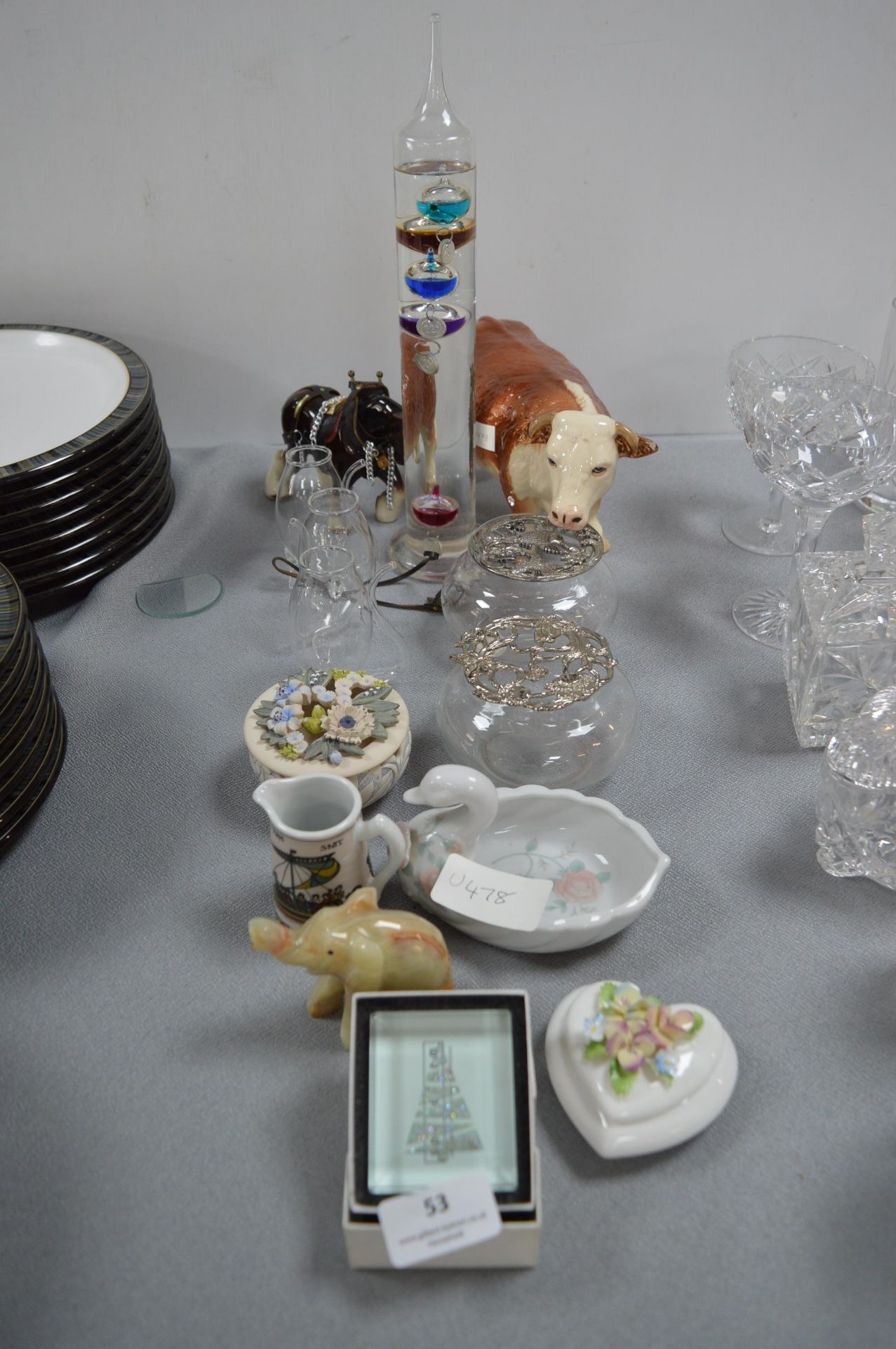 Decorative Glassware, Glass Bubble Barometer, Pott