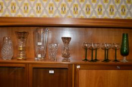 Cut Glass Crystal Vases etc.