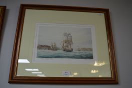 Signed Framed David Bell Seascape Print - Whitby's