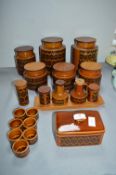 Hornsea Pottery Storage Jars, Cruet Set, Butter Di