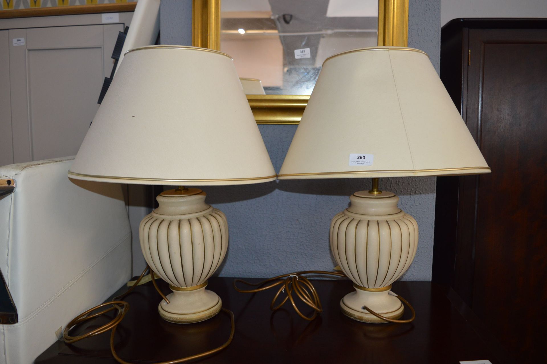 Pair of Cream Table Lamps
