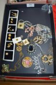 Vintage Costume Jewellery; Brooches, Necklaces, Ea