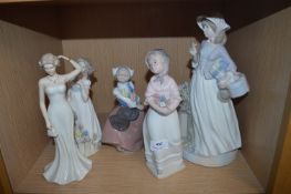 Five Pottery Figurines