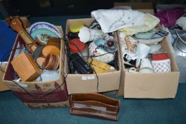 Three Boxes of Household Goods, Kitchenware, Potte