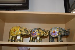 Three Decorative Elephants