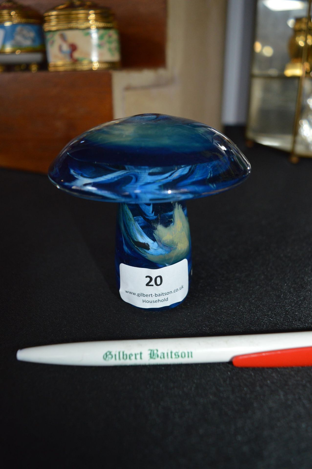 Signed Glass Mushroom