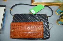 Two Vintage Snake/Lizard Skin Handbags