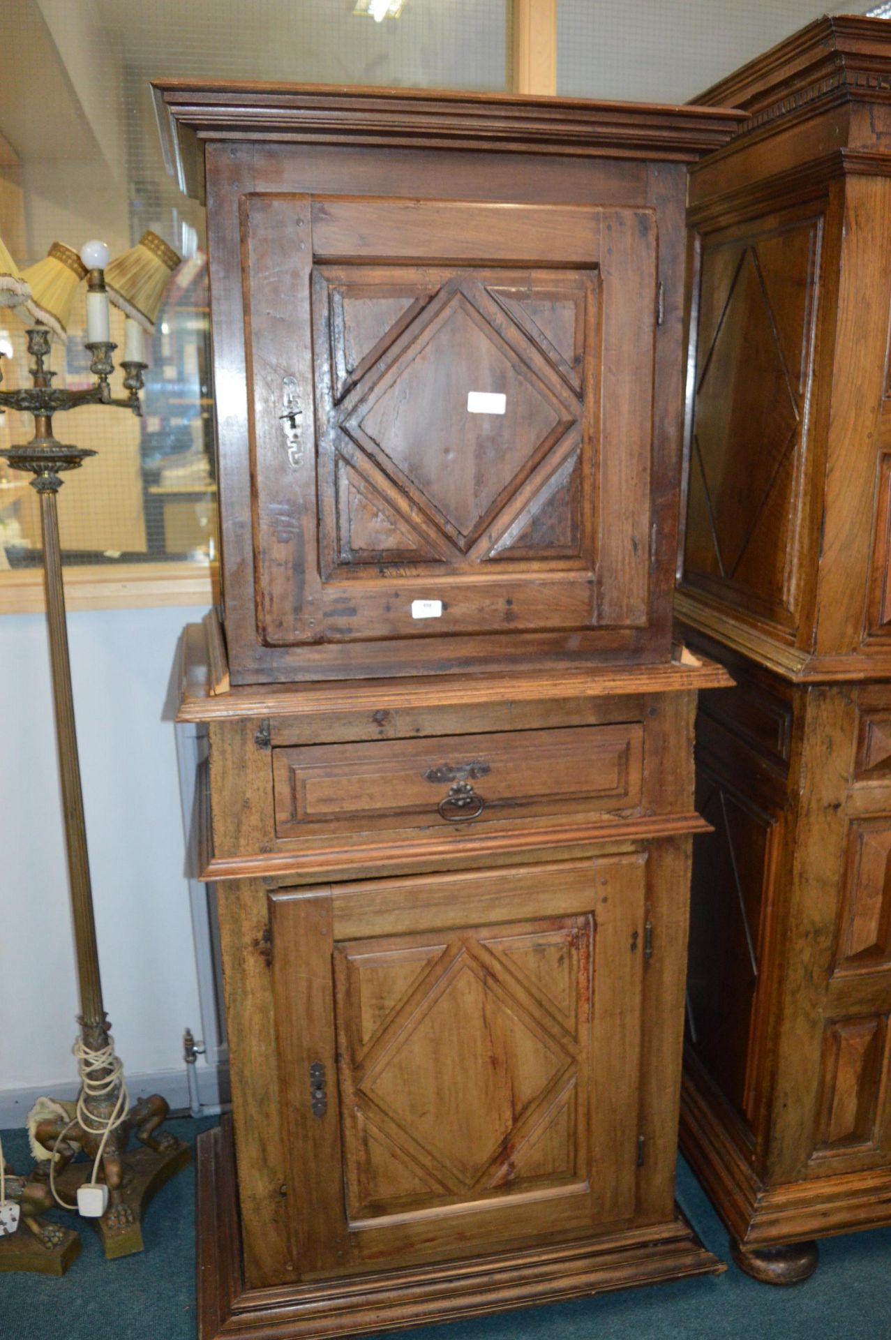French Walnut Louis XIII Cabinet Deux Corps
