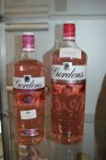 Two Bottles of Gordon's Pink Gin 70cl and 1L