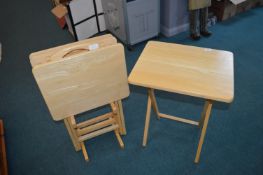 Set of Four Occasional Tables with Carry Stand