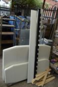 White Leatherette Double Bed Frame (requires atten