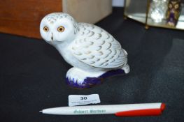 Royal Crown Derby Snowy Owl with Gold Stopper