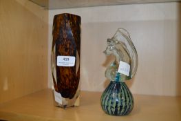 Medina Studio Glass Horse Head plus Vase