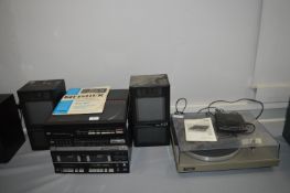 Fisher DCS-WS7 Stereo Unit plus Technics Turntable