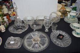 Cut Crystal Fruit Bowls, Butter Dish, Decanter, et