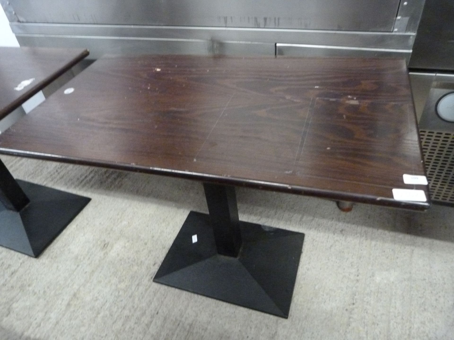 *Two Oblong Single Pedestal Tables with Wooden Top - Image 2 of 2