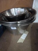Four Stainless Steel Bowls