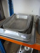 Five Aluminium Cooking Trays