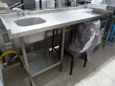 *Stainless Steel Sink Unit with Large Draining Are