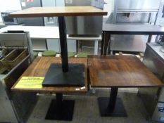 *Three Assorted Single Pedestal Table with Wooden